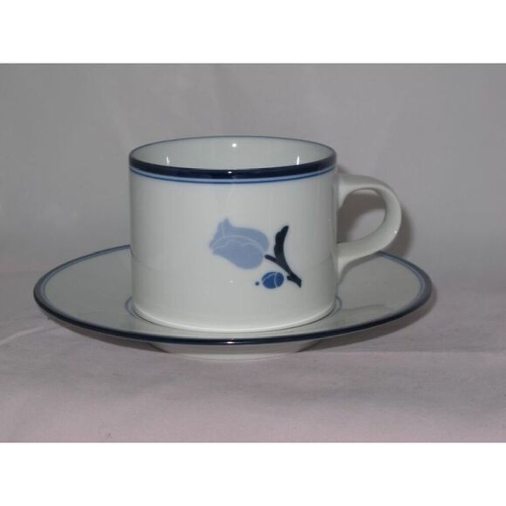 Dansk Tivoli La Tulipe Blue Teacup Cup & Saucer Set (s)